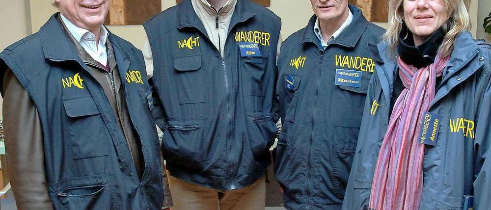 "Nachtwanderer" Lasse Berger, Björn Wehrs, Hartmut Laternicht, Annette Horn.