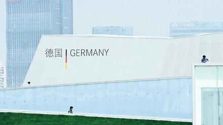 Im Gleichgewicht. Der deutsche Pavillon trägt den Titel „Balancity“. Darin erfahren die Besucher etwas über Stadtentwicklung, Design und Technik.