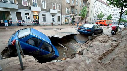 Achtung: Auto auf Tauchfahrt.
