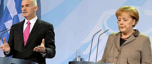 Die Lage ist ernst, die Stimmung gedrückt: Bundeskanzlerin Merkel und Griechenlands Premier Papandreou.