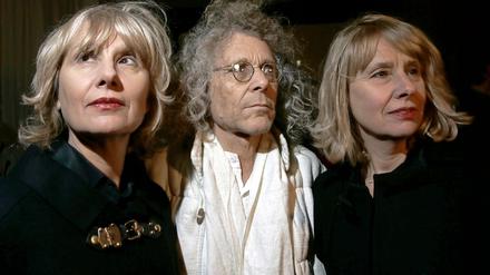 Ex-Kommunarde Rainer Langhans mit Gisela Getty (l.) und Jutta Winkelmann. 