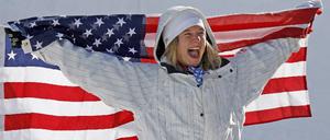 Olympia Turin - Snowboard - Siegerehrung Hannah Teter