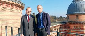 Doppelte Kraft. Der Schwede Johan Rockström (r.) wird mit dem derzeitigen Vize-Direktor Ottmar Edenhofer (l.) die Leitung des Potsdam-Instituts für Klimafolgenforschung (PIK)übernehmen.