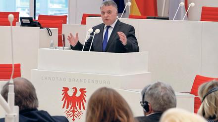 Im Landtag. Israels Botschafter Jeremy Issacharoff bei seiner Rede.