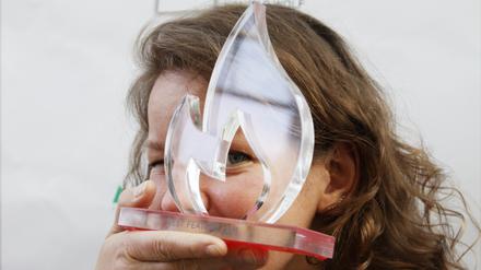 Produzentin Jamila Wenske nahm im vergangenen Jahr den Preis für den besten Spielfilm "Der glücklichste Tag im Leben des Oli Mäki" entgegen.