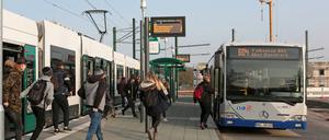 Umstieg am Campus Jungfernsee.