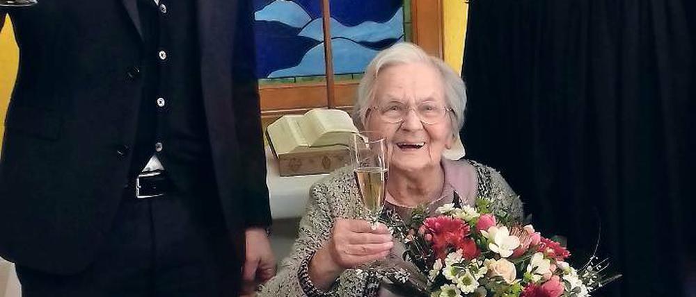 Geburtstagskind. Hertha Engler wurde 1917 geboren.