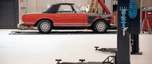 Abfahrbereit. Damit auf es auf Spritztouren mit den Oldtimern zu keinen bösen Überraschungen kommt, werden sie in der Carfactory in Schuss gehalten.