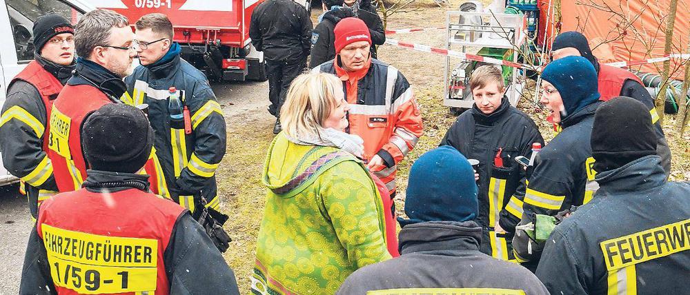 Unzugänglich. Der Unglücksort konnte zunächst nicht betreten werden.