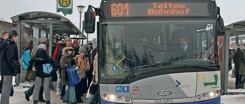 Voll. Zwischen Potsdam und Teltow müssten mehr Busse fahren.