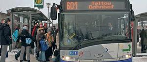 Voll. Zwischen Potsdam und Teltow müssten mehr Busse fahren.