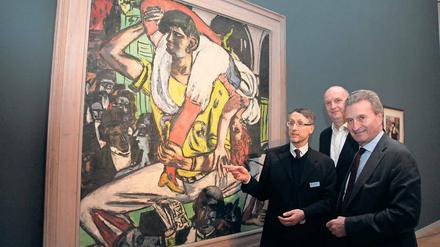 Es ist ein Beckmann. M. Philipp, D. Woidke, G. Oettinger (v.l.).