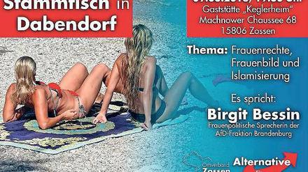 Frauenbild. So lädt die AfD zur Frauentagsdebatte ein.