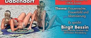 Frauenbild. So lädt die AfD zur Frauentagsdebatte ein.
