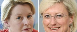 SPD-Politikerinnen Franziska Giffey (links) und Dagmar Ziegler.