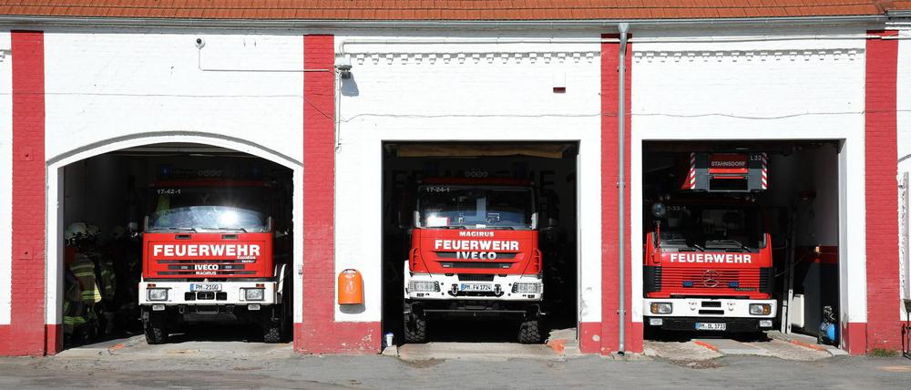 Die Feuerwehr in Stahnsdorf.