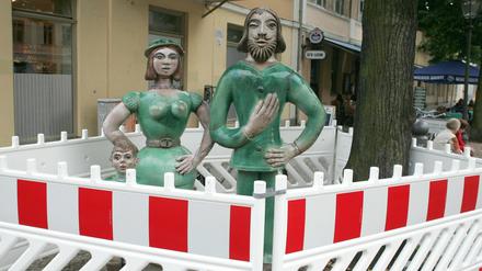 Soll wieder aufgestellt werden: Familie Grün.