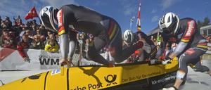 Volle Anschubkraft. Vom 9. bis 25. Februar finden im südkoreanischen Pyeongchang die Olympischen Winterspiele 2018 statt. Der Deutsche Olympische Sportbund hat für die Wettkämpfe 153 Athleten trainiert – darunter die drei Potsdamer Lisa Buckwitz, Kevin Kuske und Christian Poser. Sie sind als Bobanschieber im zweiten Teil des Großevents gefordert und treten nach starken Weltcup-Ergebnissen in der aktuellen Saison mit berechtigten Medaillenhoffnungen an.