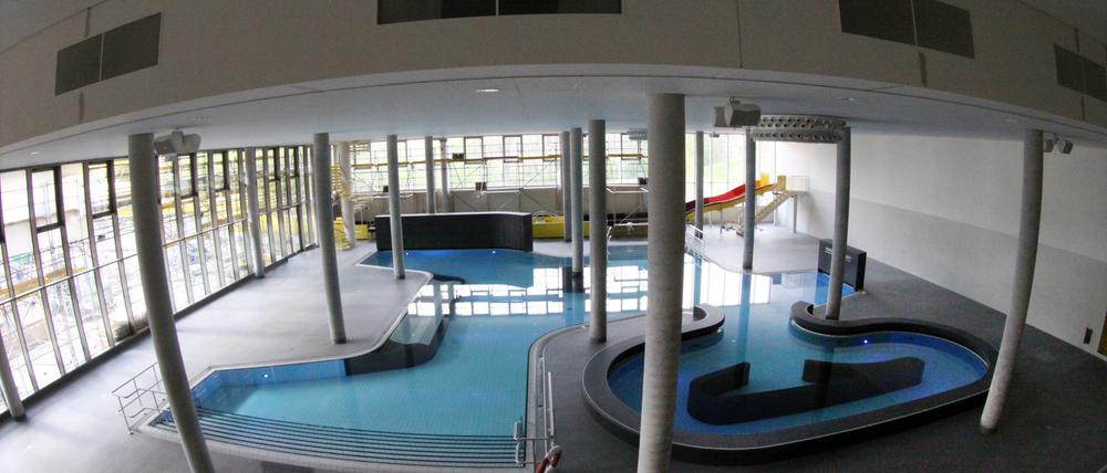Das Freizeitbad im blu kurz vor der Eröffnung.