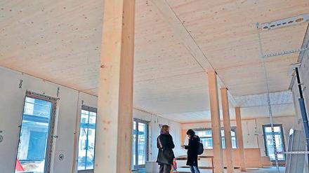 Rustikal. Eine Baugemeinschaft im Bornstedter Feld setzt auf Holz.
