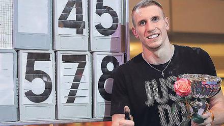 Sieger. Piotr Lisek aus Polen gewann mit einer Höhe von 5,78 Metern.