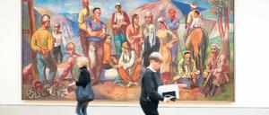 Gemalte deutsch-sowjetische Freundschaft. Erhard Großmann fertigte für die Palast-Galerie 1975 dieses Bild mit dem Titel „Tadshikistan“.