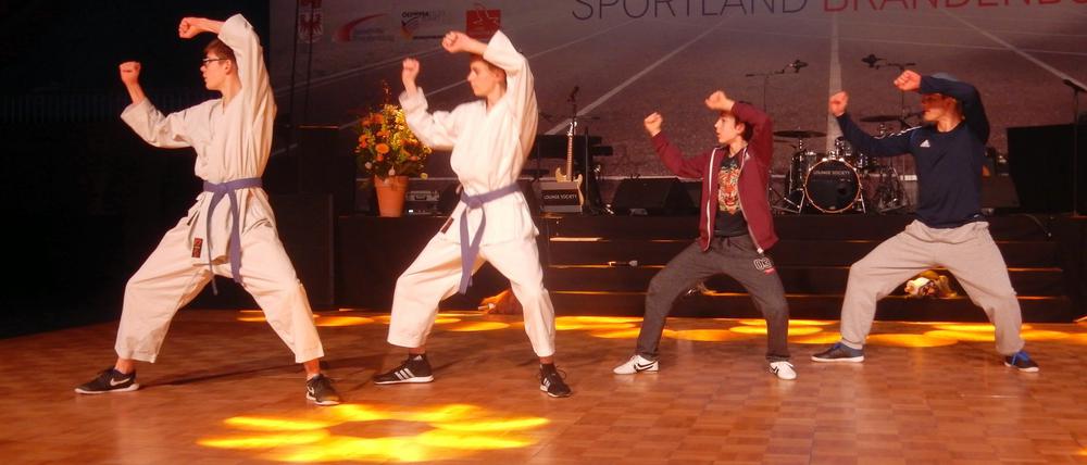Wertvoll. Die Karateabteilung des Bornimer SC sorgte beim Stadtsportball für eine Showeinlage - und für sein Engagement im Bereich Integration wurde der Verein ausgezeichnet.