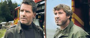 Am Tatort: von Bodenstein (Tim Bergmann, l.) und der Förster (Stefan Szaszr).
