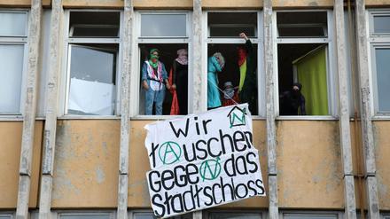 Besetzt. Im Juli wurde die FH von Abrissgegnern in Beschlag genommen.