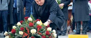 Kritikwürdig? Berlins Innensenator Andreas Geisel (SPD) bei einer Kranzniederlegung am Breitscheidplatz.