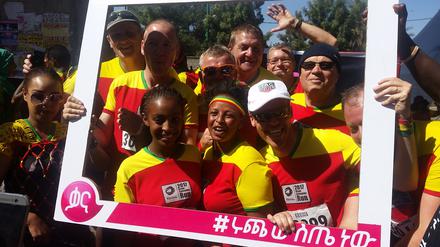 Große Party in Laufschuhen. Der Great Ethiopian Run ist ein besonderes Erlebnis, das dieses Jahr auch Potsdamer Hobbyläufer kennenlernten.