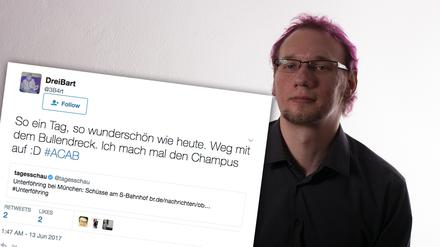 Der 29-jährige Piraten-Politiker Thomas Goede aus Potsdam hetzte auf Twitter gegen Polizisten.