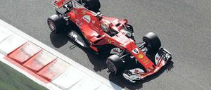 Sebastian Vettel fährt weiter im Ferrari. Unklar, welcher Sender überträgt.