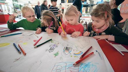 Aufgemalt. Der Evangelische Pfingstkindergarten beim Aktionstag.