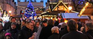 Weihnachtsmarkt in der Brandenburger Straße in Potsdam.
