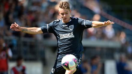 Tor zum Sieg. Manuel Hoffmann erzielte in Rahenow das 1:0 für den SV Babelsberg.