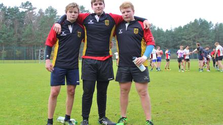 Zu dritt das Können gezeigt. Beim Lehrgang der U16-Nationalauswahl im brandenburgischen Lindow waren die Potsdamer Felix Meesmann, Theo Tirkot und Corbinian Mitterer dabei.