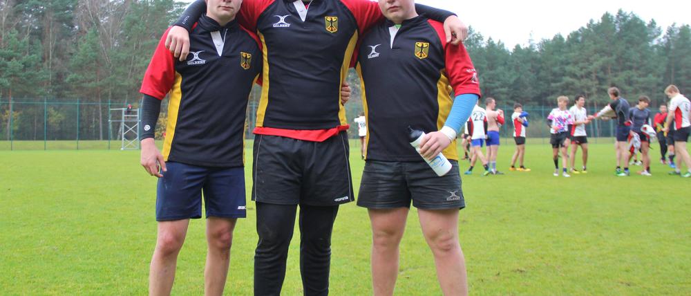 Zu dritt das Können gezeigt. Beim Lehrgang der U16-Nationalauswahl im brandenburgischen Lindow waren die Potsdamer Felix Meesmann, Theo Tirkot und Corbinian Mitterer dabei.