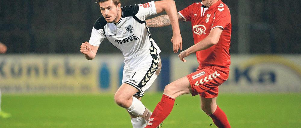 Sven Reimann (l.) war bester SVB-Akteur gegen Meuselwitz.