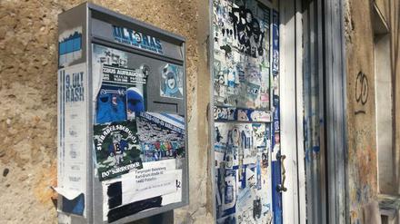 Verschlossene Tür. Im Fanladen des SV Babelsberg 03 findet derzeit keine koordinierte Sozialarbeit statt.