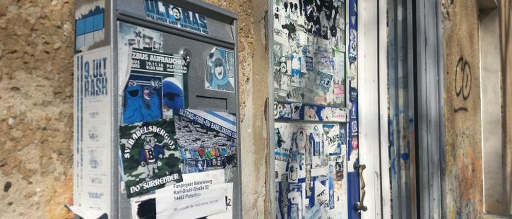 Verschlossene Tür. Im Fanladen des SV Babelsberg 03 findet derzeit keine koordinierte Sozialarbeit statt.