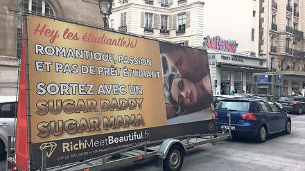 Eindeutiges Angebot. So wird in Paris für den Dienst geworben.