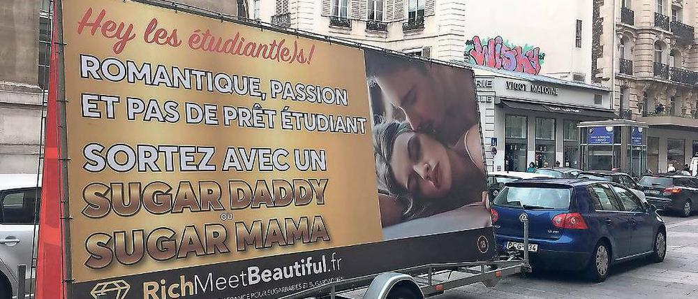 Eindeutiges Angebot. So wird in Paris für den Dienst geworben.