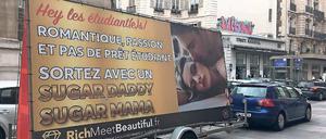 Eindeutiges Angebot. So wird in Paris für den Dienst geworben.