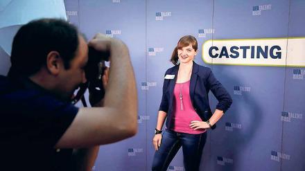 Testbild. Luisa Naumann beim Komparsencasting für GZSZ.