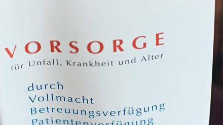 Kosten für Vorsorgevollmachten richten sich nach dem Vermögen.