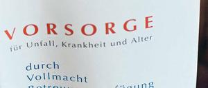 Kosten für Vorsorgevollmachten richten sich nach dem Vermögen.