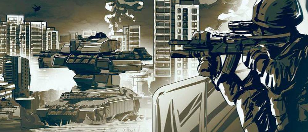 Bloß Science-Fiction? Dass Killer-Roboter bald gegen Menschen kämpfen, ist eine Vision mit Wirklichkeitspotenzial.