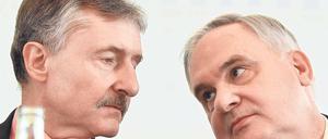 Personalsucher. Brandenburgs Innenminister Karl-Heinz Schröter (SPD) und Polizeipräsident Hans-Jürgen Mörke.