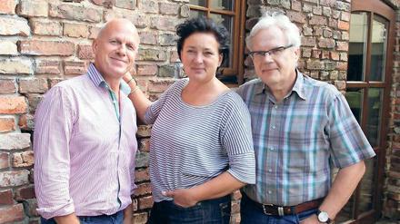 Vernetzt. Ralf Weißmann (l.), Bettina Sommerlatte-Hennig und Klaus Lohrengel vom FUN Michendorf